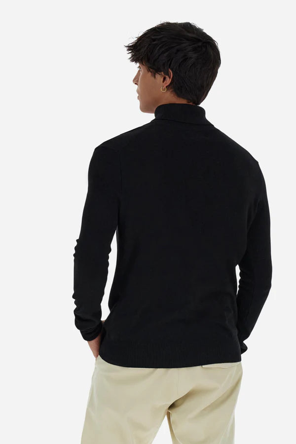 La Martina Men's Wool High Neck Jumper | Black