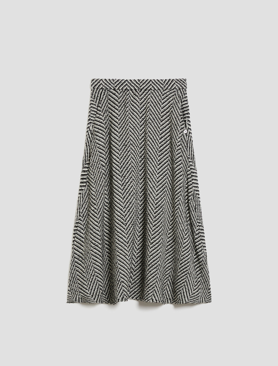 PennyBlack Nido Herringbone Skirt | Black/White