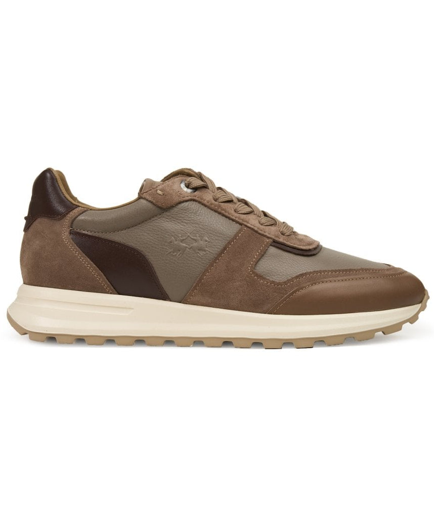 La Martina Men's Leather Athletic Sneakers | Taupe