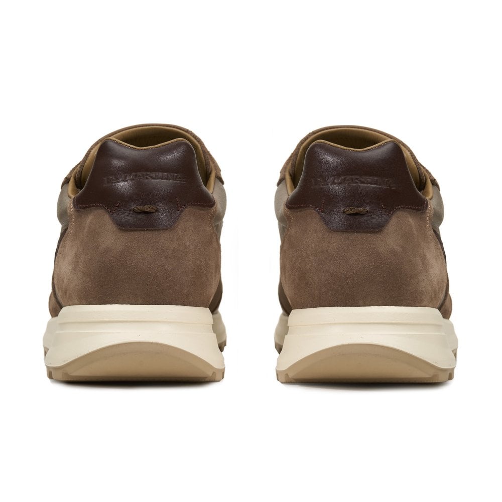 La Martina Men's Leather Athletic Sneakers | Taupe