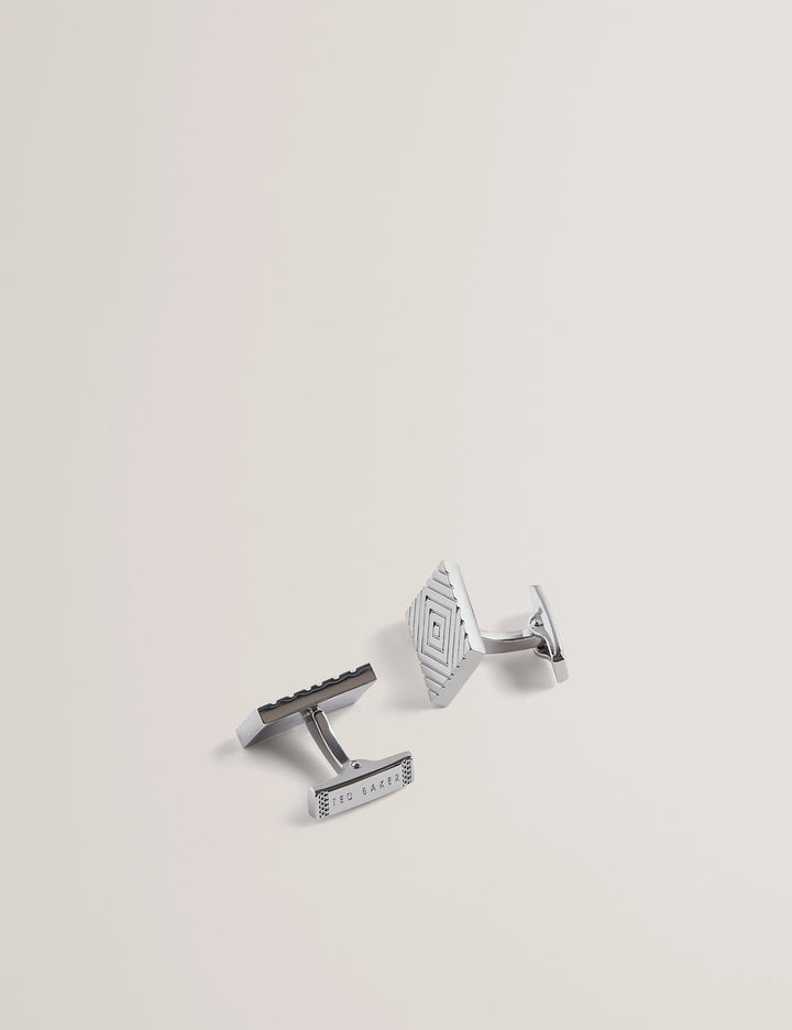 Ted Baker Diamond Engraving Cufflinks | Silver