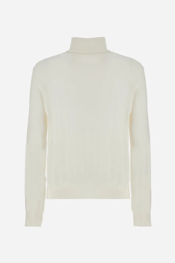La Martina Men's Wool High Neck Jumper | Off White