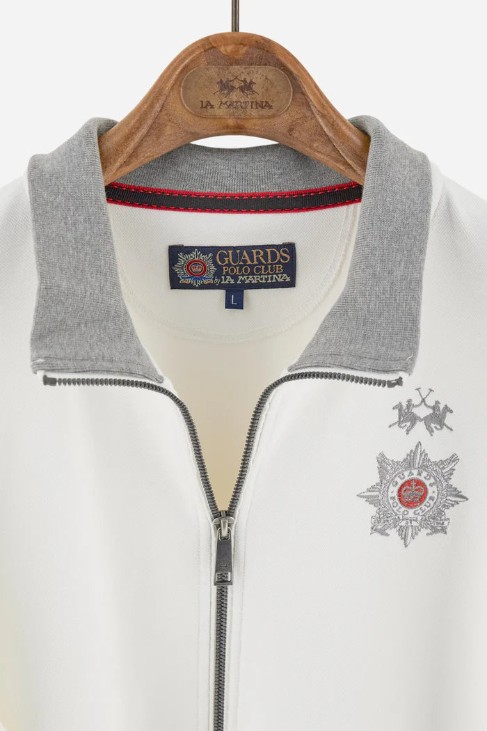 La Martina Guards Line Men's High-neck zip-up Sweatshirt | Off White