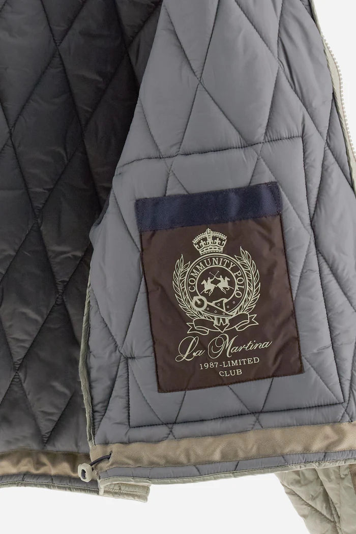 La Martina Women’s Quilted Husky Jacket Iridescent Nylon | Taupe