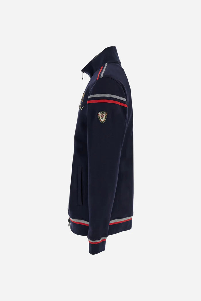 La Martina Men's full-zip Cotton Argentina VS England Sweatshirt | Navy
