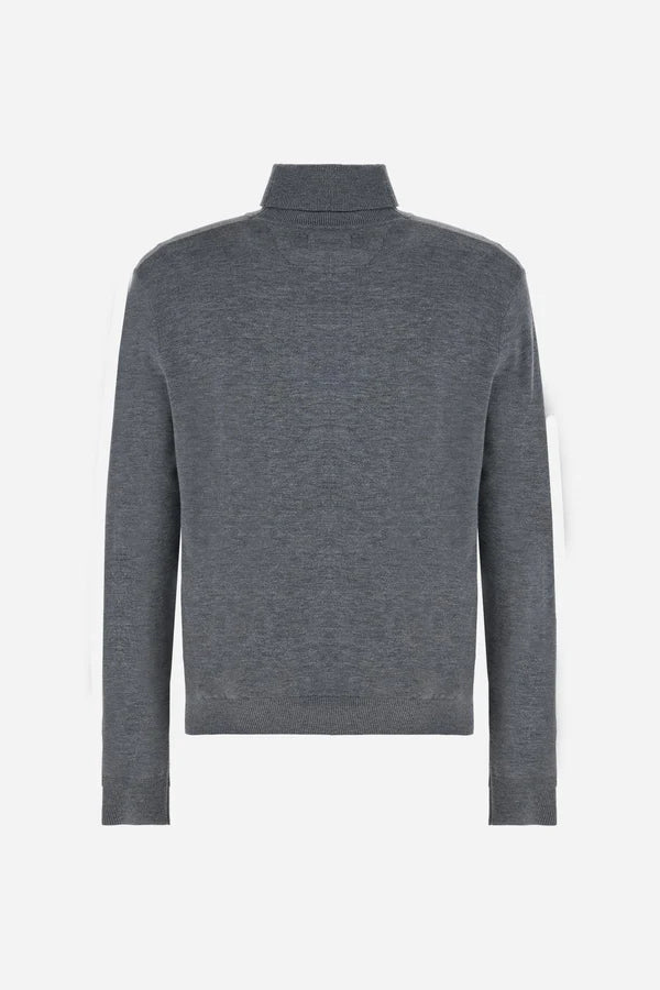 La Martina Men's Wool High Neck Jumper | Medium Grey
