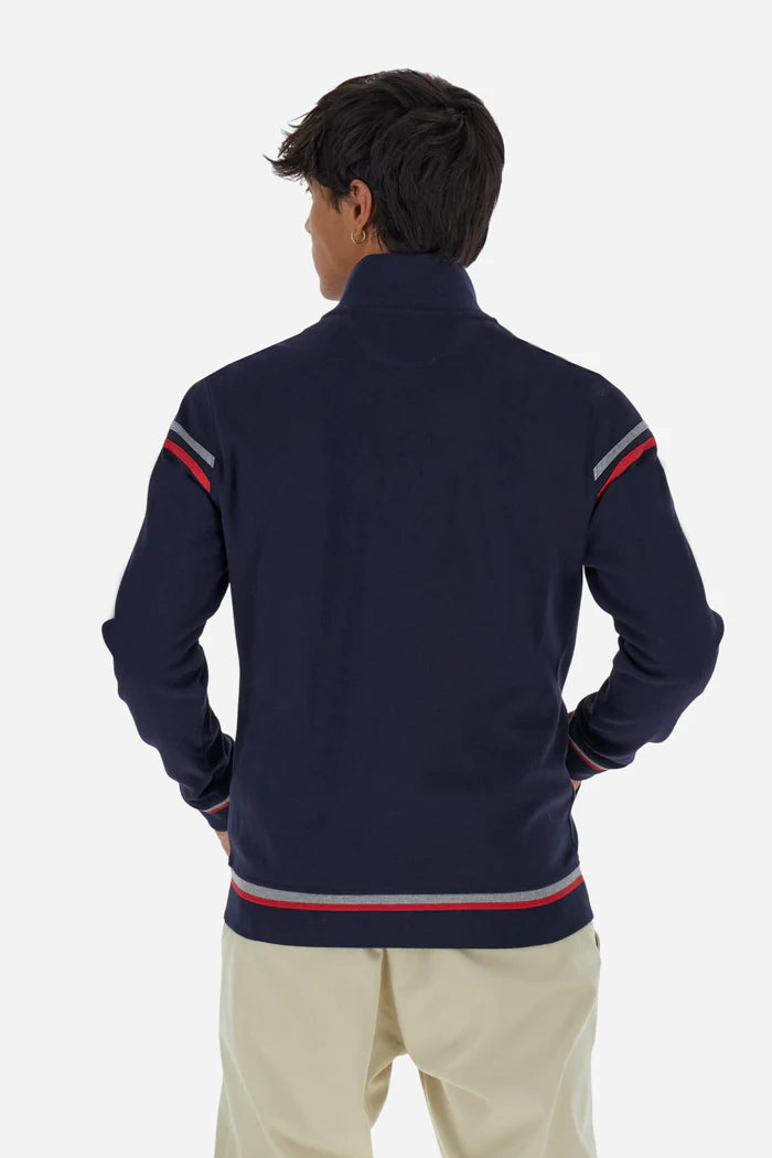 La Martina Men's full-zip Cotton Argentina VS England Sweatshirt | Navy