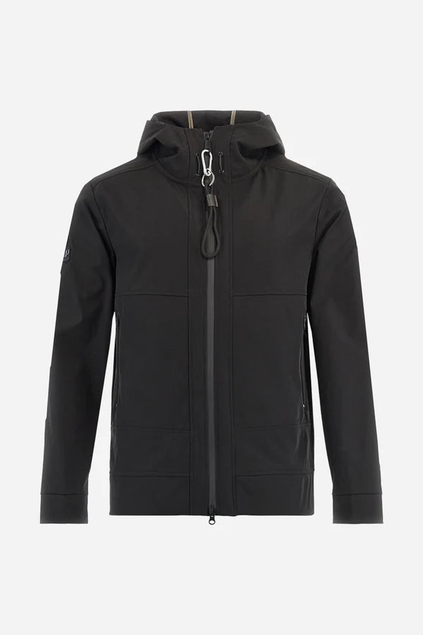 La Martina Men's Hooded Soft-shell Jacket | Black