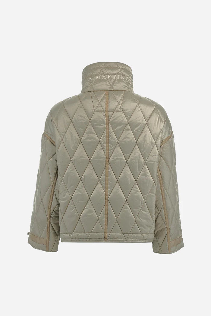 La Martina Women’s Quilted Husky Jacket Iridescent Nylon | Taupe