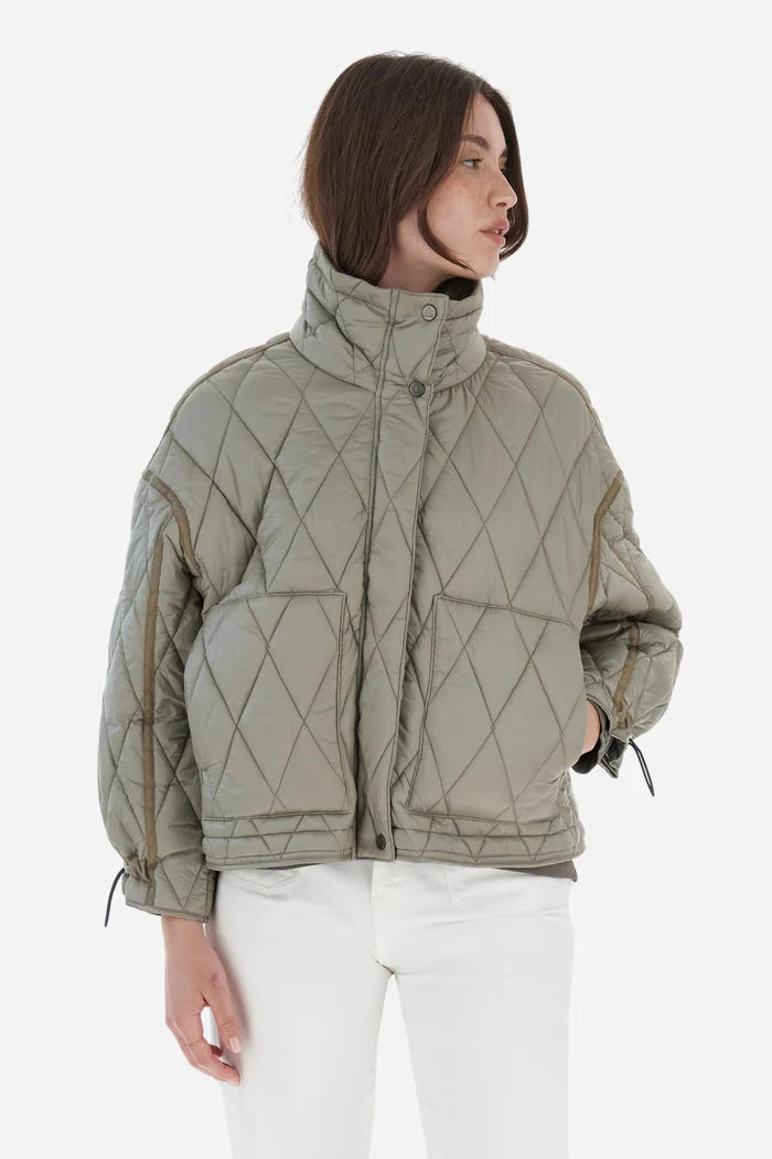 La Martina Women’s Quilted Husky Jacket Iridescent Nylon | Taupe