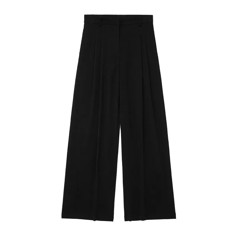 Never Needy Casual Simple Style Spandex Pant | Black