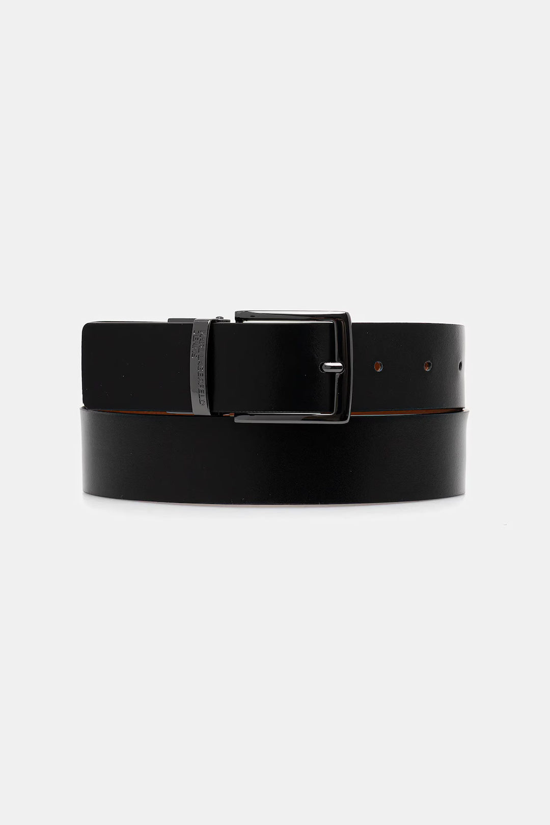 Karl Lagerfeld Reversible Leather Belt | Black/Tan