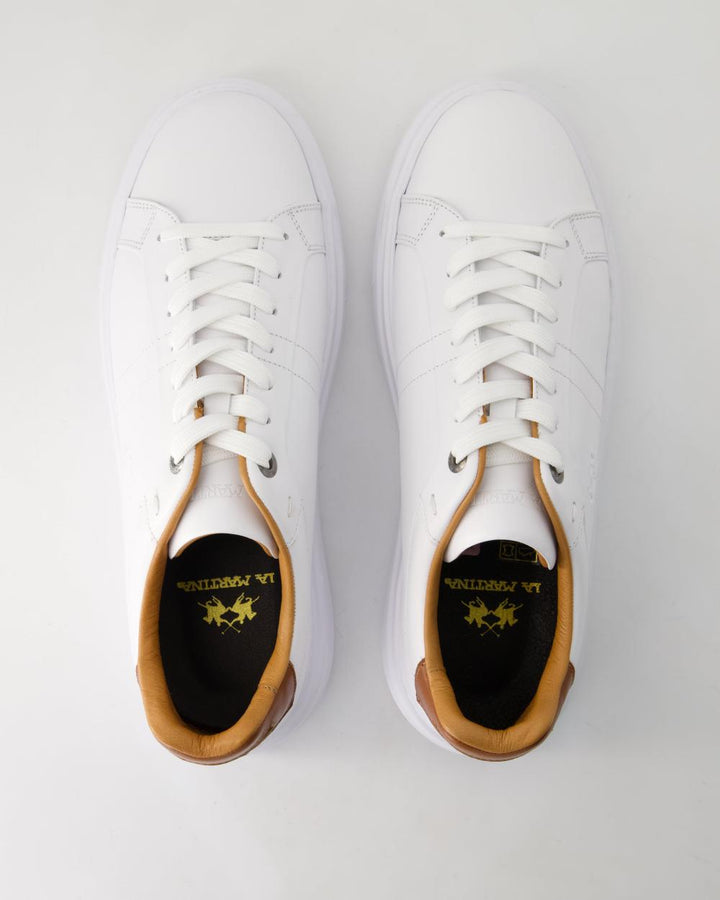 La Martina Men's Leather Sneakers | White
