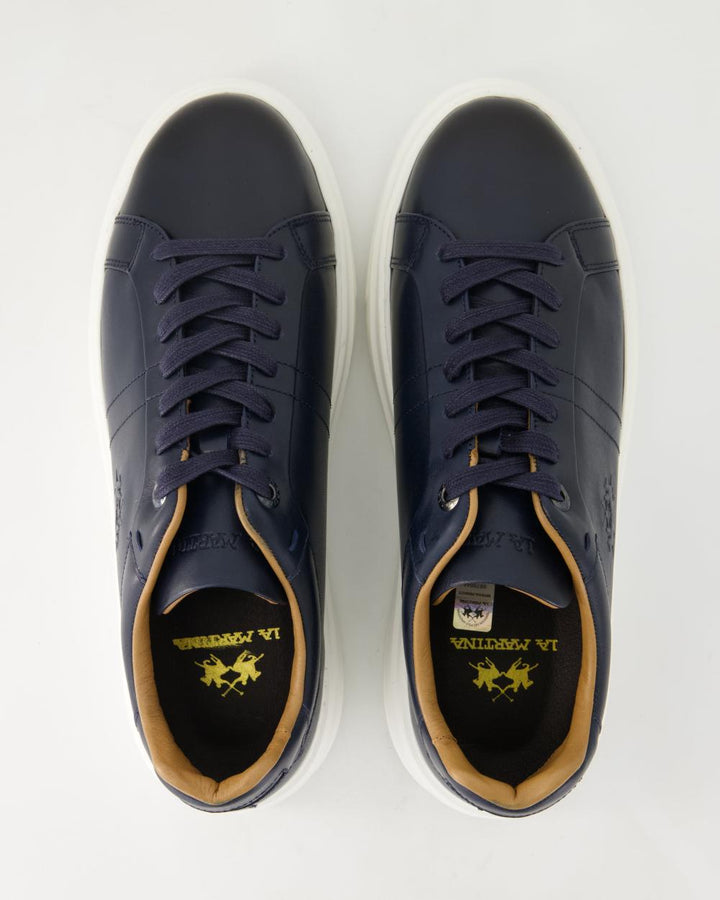 La Martina Men's Leather Sneakers | Navy