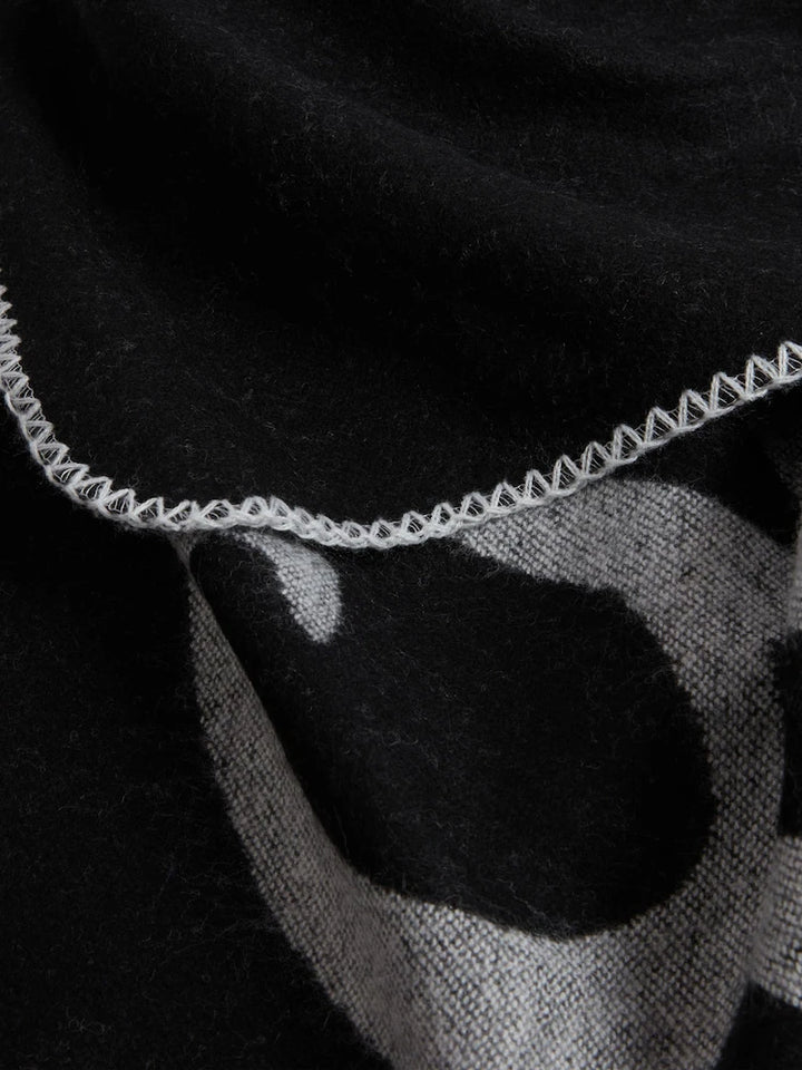 Ted Baker Avasii TB Script Wool Blend Scarf | Black