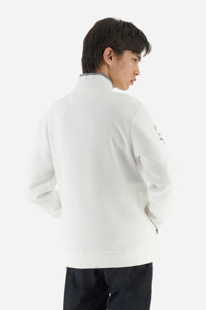 La Martina Guards Line Men's High-neck zip-up Sweatshirt | Off White