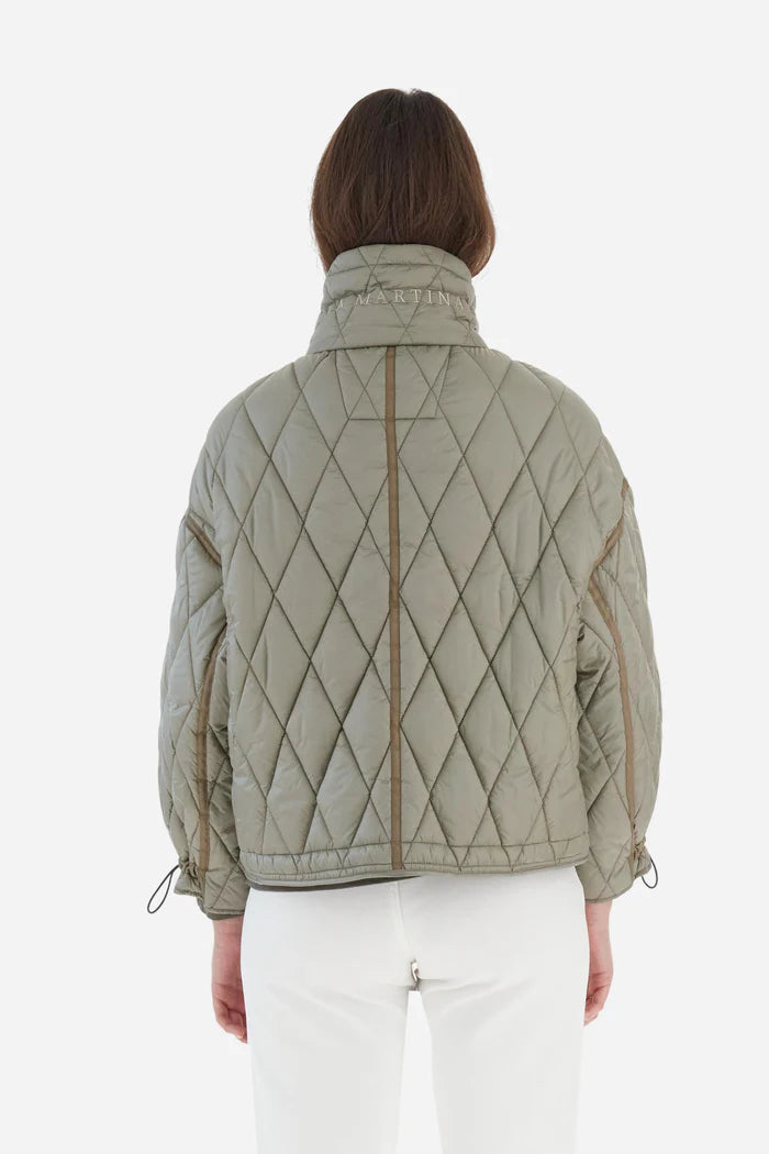 La Martina Women’s Quilted Husky Jacket Iridescent Nylon | Taupe