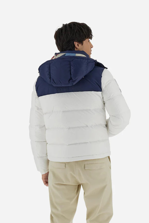 La Martina Men’s Reversible Down Bomber Bicolor Polo Player | White/Navy
