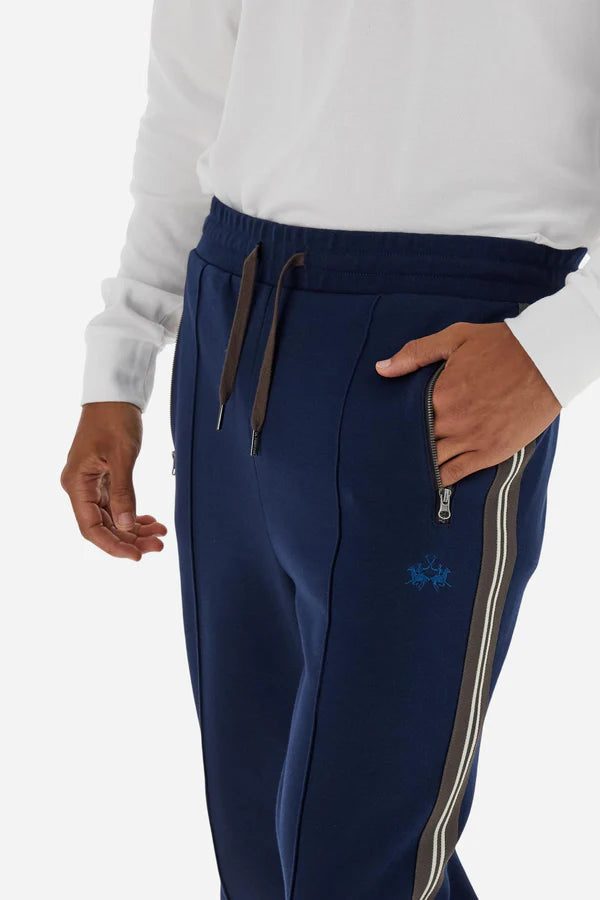 La Martina Men’s Joggers Cotton Interlock Fleece Two-tone | Navy