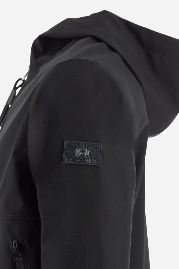 La Martina Men's Hooded Soft-shell Jacket | Black