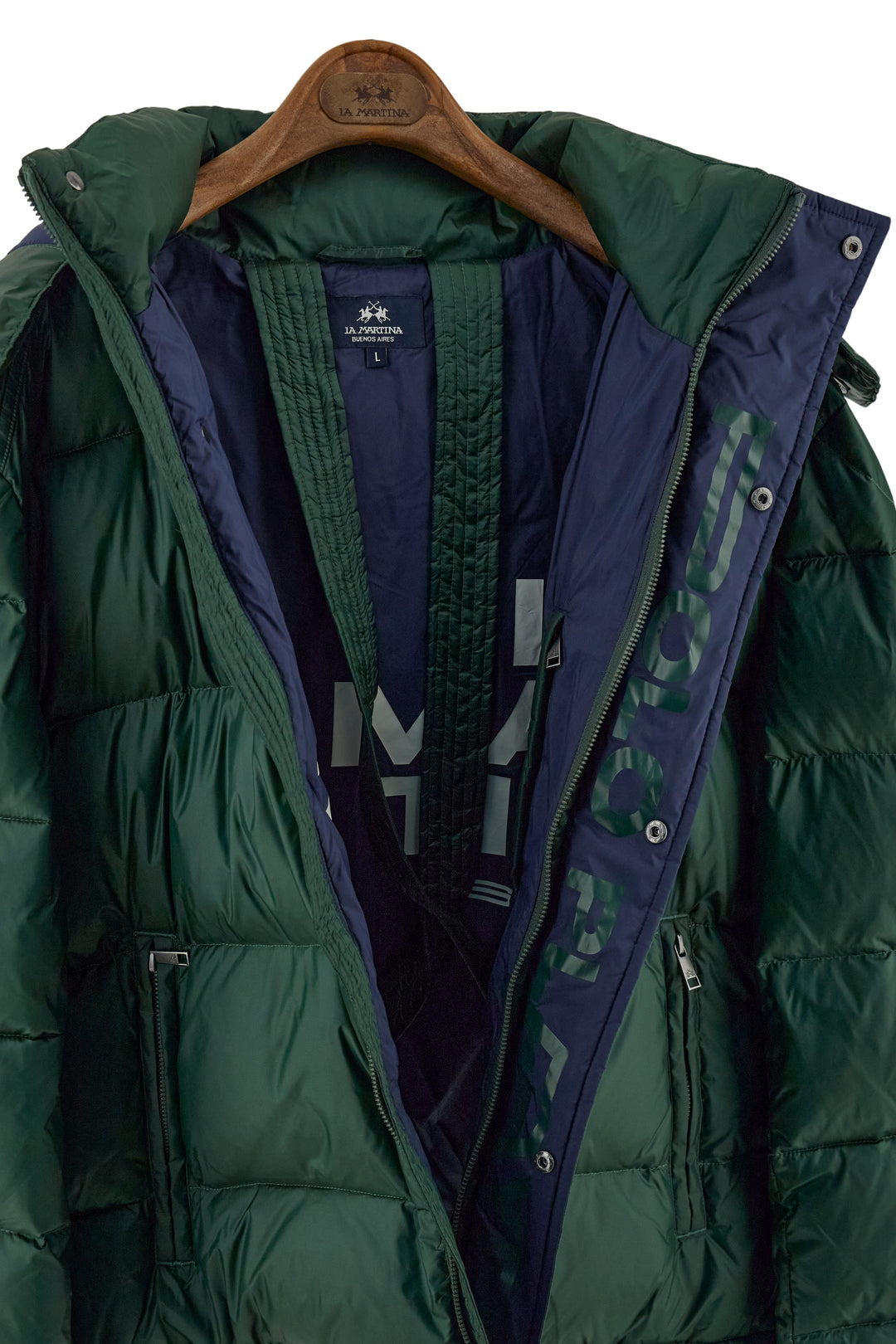 La Martina Men’s Iridescent Nylon Down Jacket Polo Player | Pine Grove