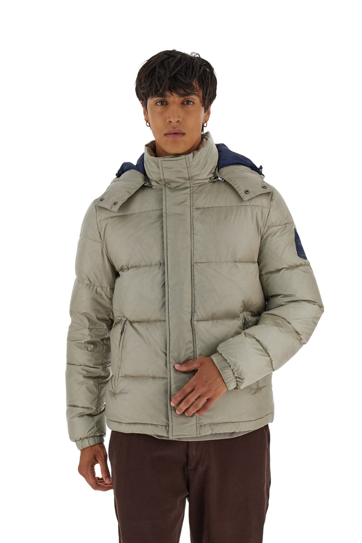 La Martina Men’s Iridescent Nylon Down Jacket Polo Player | Taupe