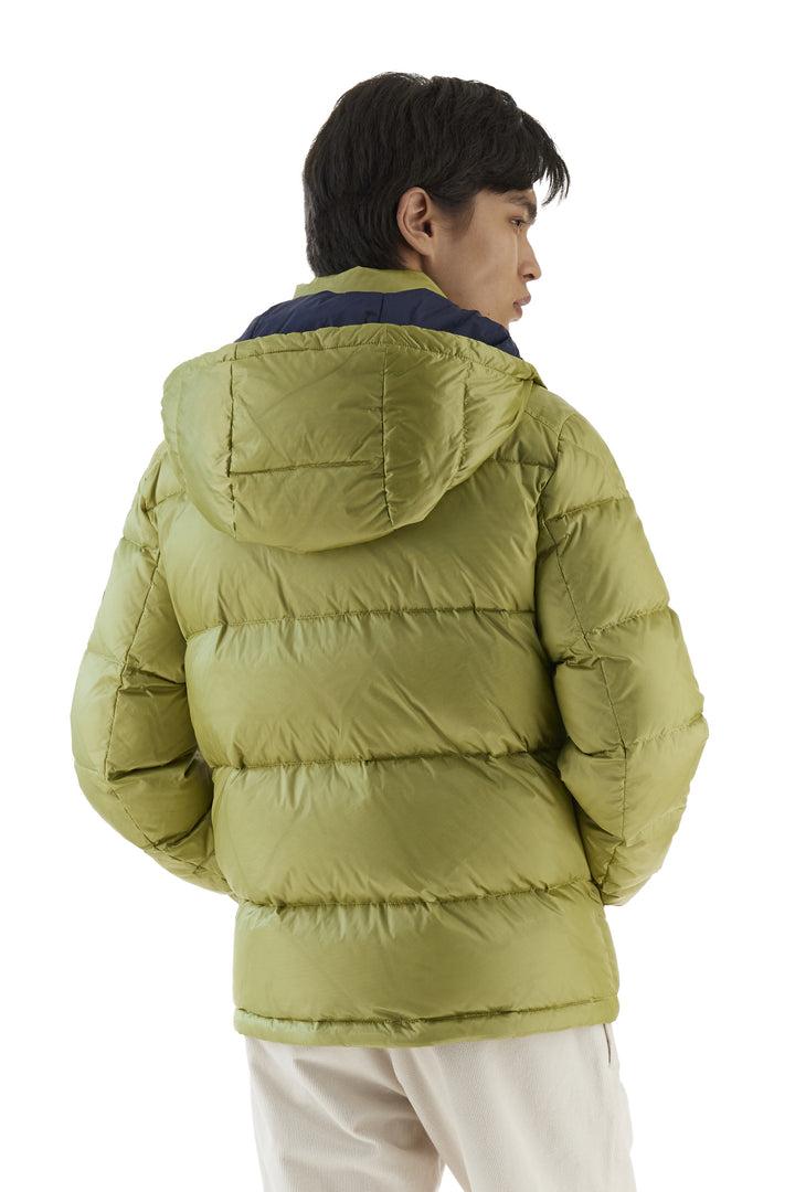 La Martina Men’s Iridescent Nylon Down Jacket Polo Player | Celery Green