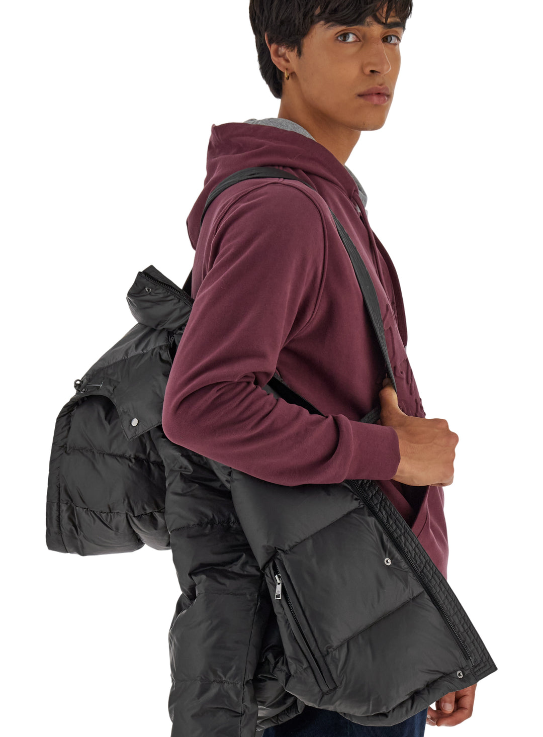 La Martina Men’s Iridescent Nylon Down Jacket Polo Player | Black