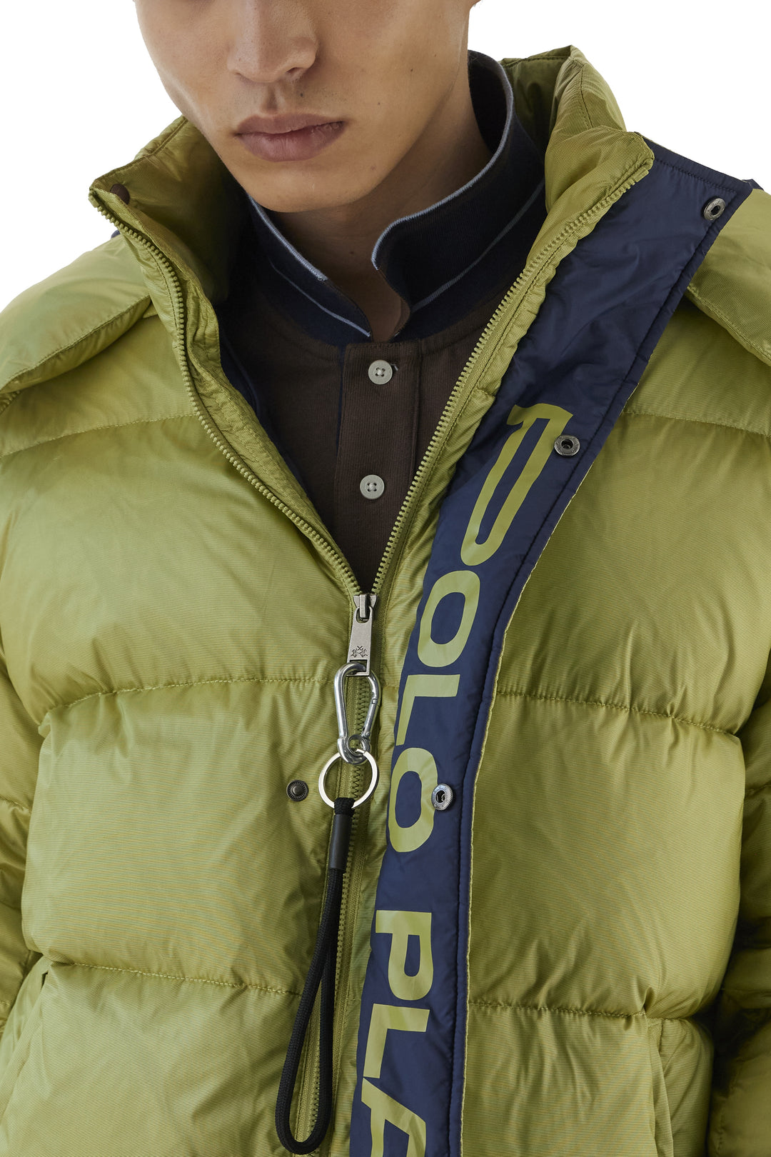 La Martina Men’s Iridescent Nylon Down Jacket Polo Player | Celery Green