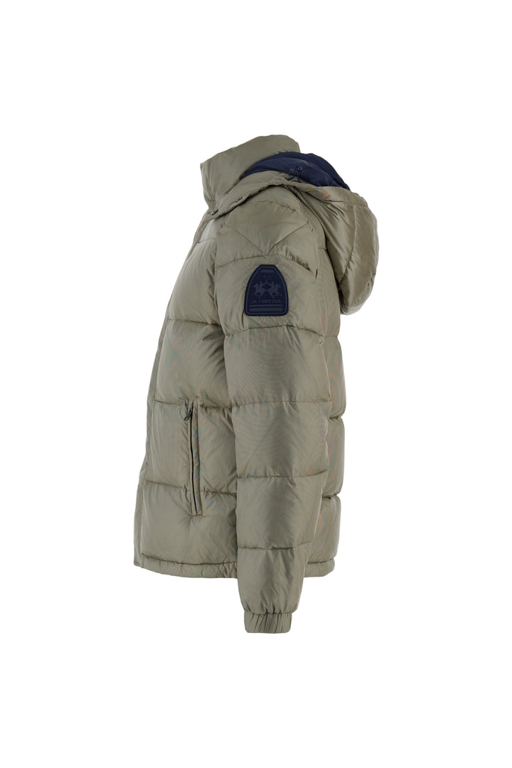 La Martina Men’s Iridescent Nylon Down Jacket Polo Player | Taupe
