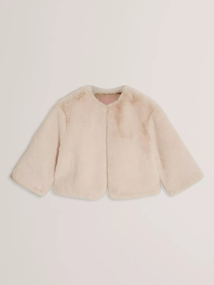 Ted Baker Primmra Cropped Faux Fur Jacket | Ivory