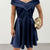 Never Needy Madonna Collar Dress | Blue