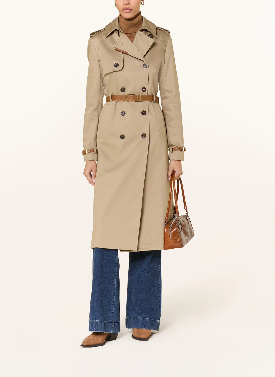 Ted Baker Arytha Cotton Twill Belted Trench Coat | Camel