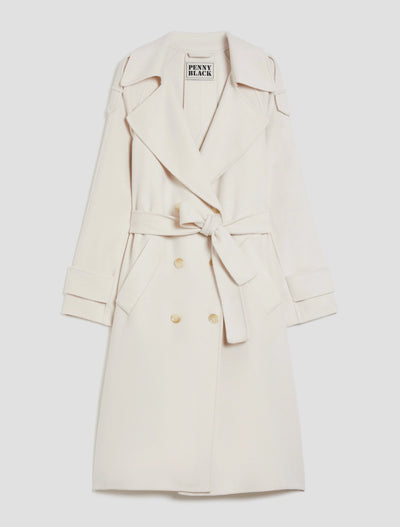 PennyBlack Zen Double-Woven Wool-Blend Coat | Ivory