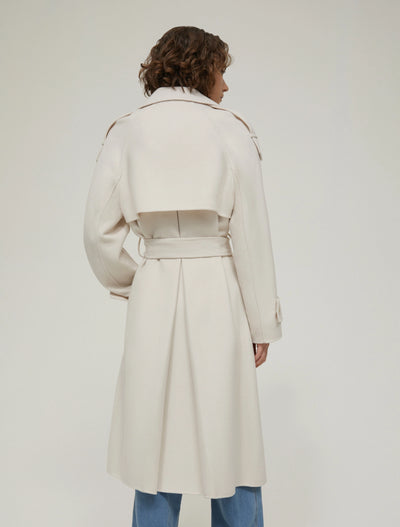 PennyBlack Zen Double-Woven Wool-Blend Coat | Ivory