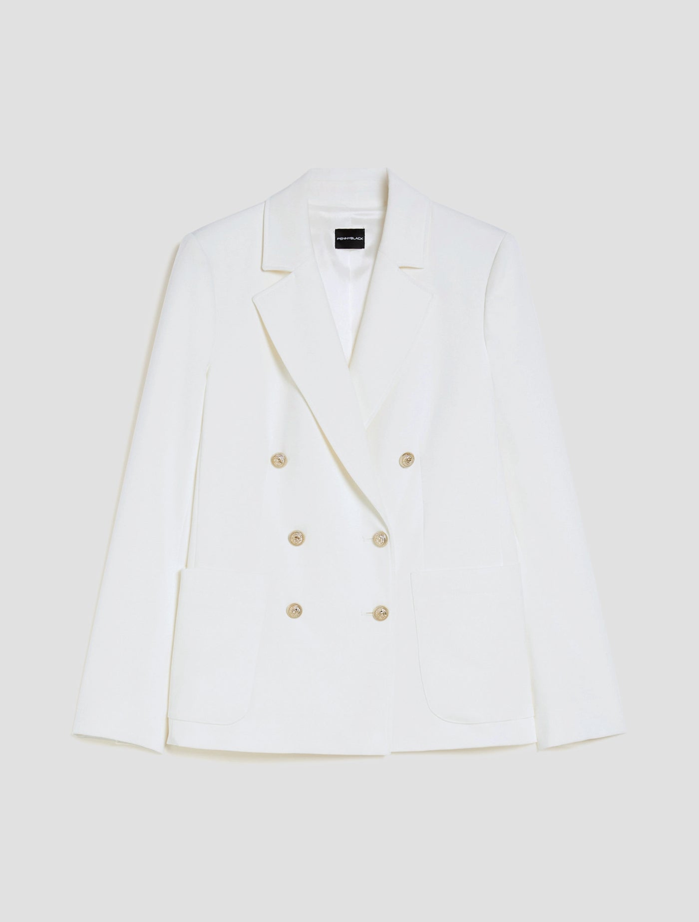 PennyBlack Double Breasted Gargano Twill Jacket | Ivory