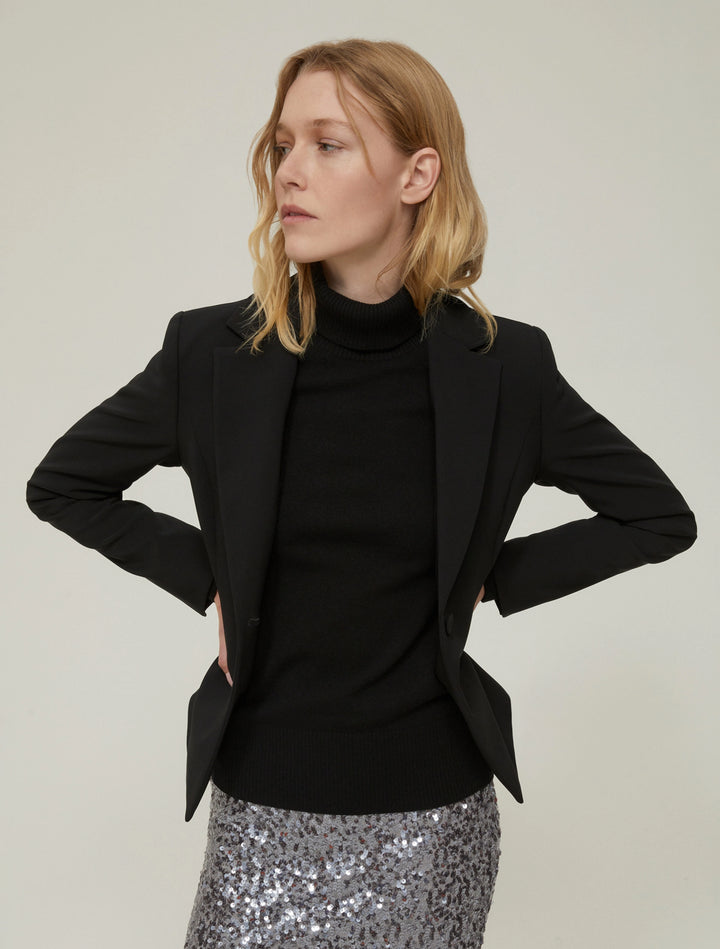 PennyBlack Slim Single-breasted Blazer | Black