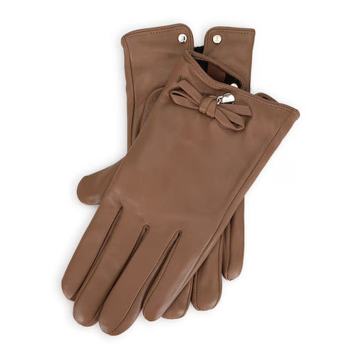 Ted Baker Bow Detail Leather Women's Gloves | Camel