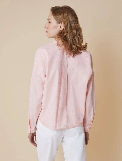 PennyBlack Oversized Rhinestone Shirt | Peach