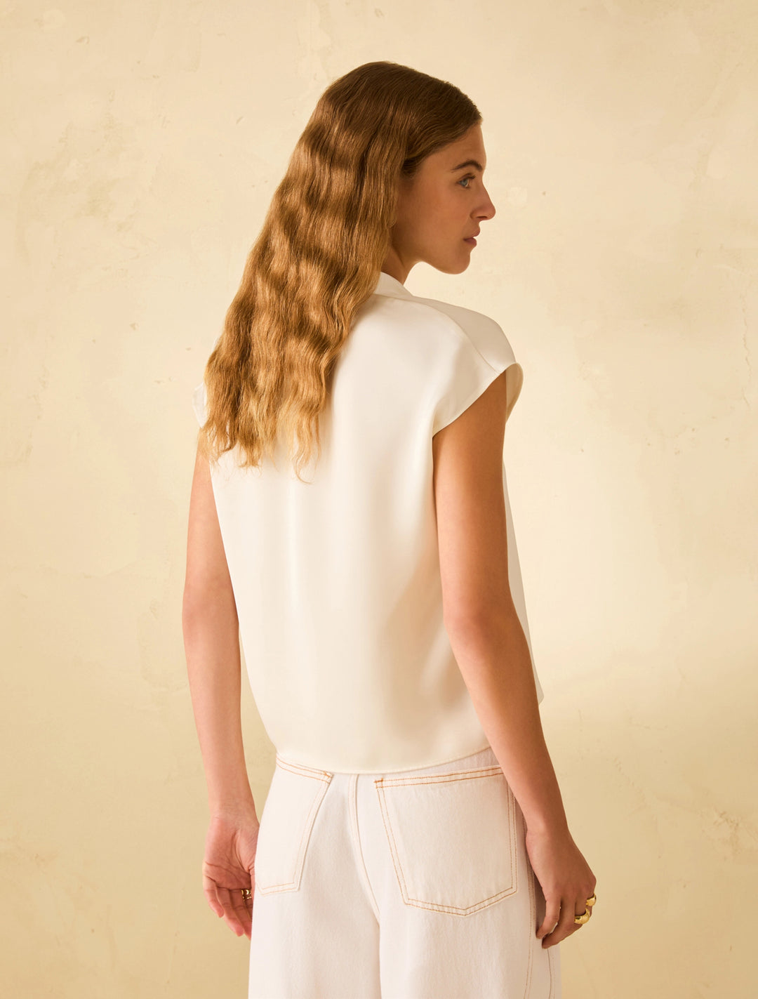 PennyBlack Double Satin Blouse | Ivory