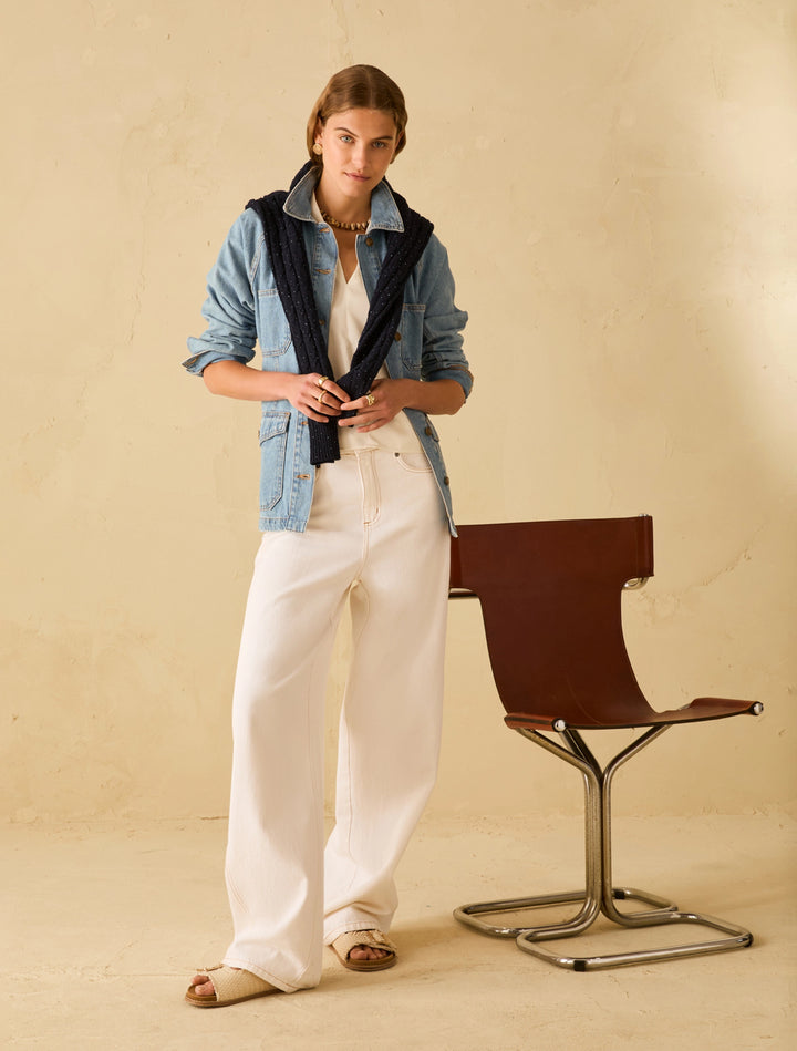 PennyBlack Double Satin Blouse | Ivory