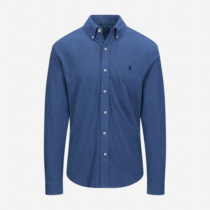 Ralph Lauren Casual Featherweight Mesh Shirt | Derby Blue