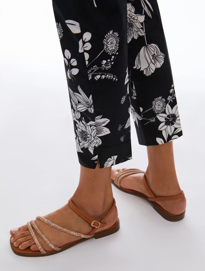 PennyBlack Milly Flower Print Trousers | Black
