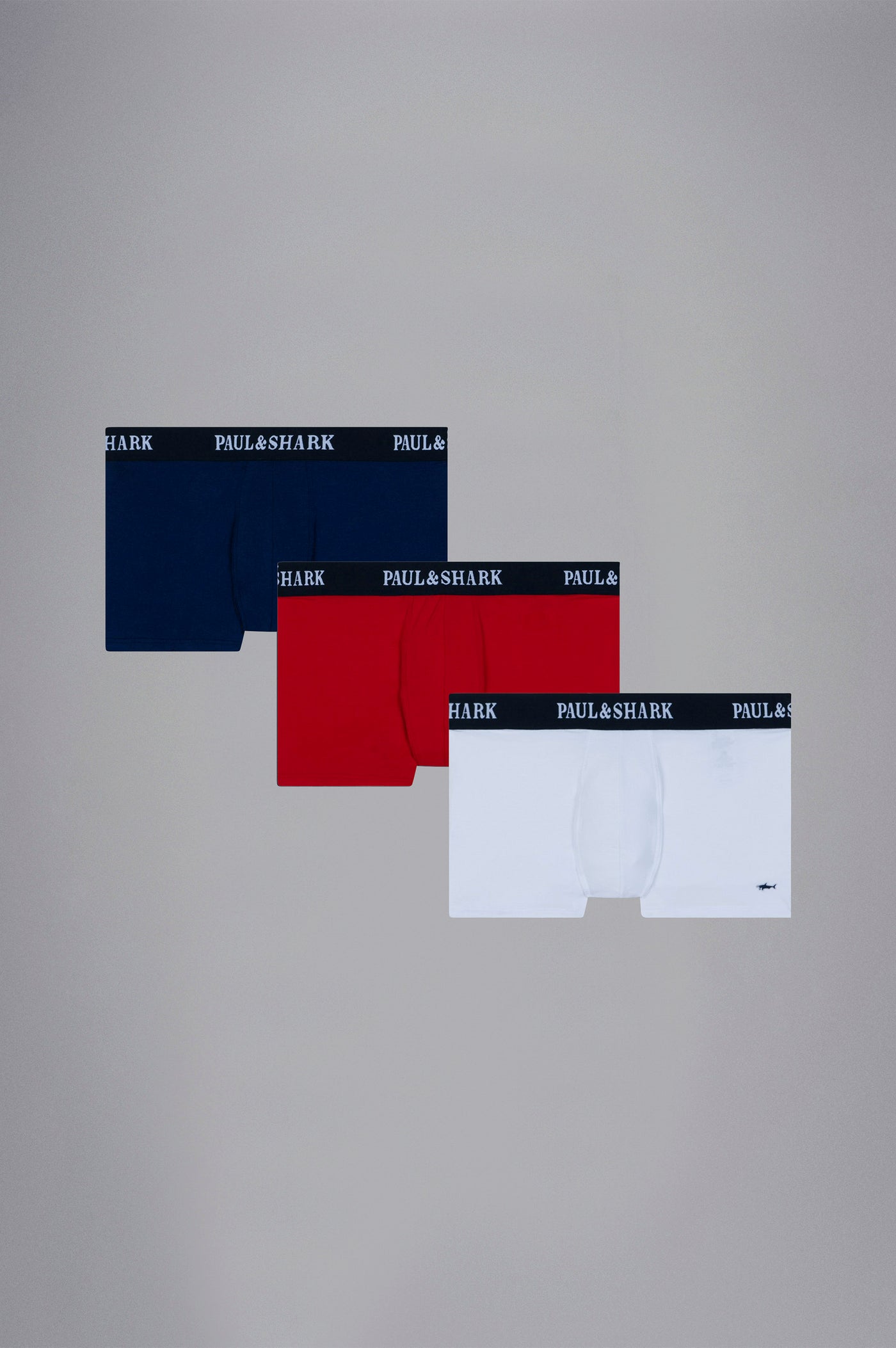 Paul & Shark Stretch Cotton Boxers 3-Pack | Navy/Red/White