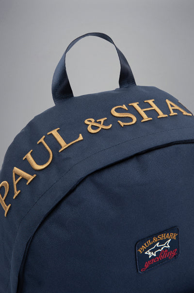 Paul & Shark Backpack with 3D Embroidery | Navy