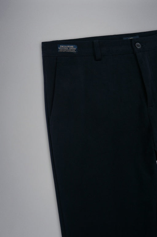 Paul & Shark Winter Stretch Cotton Regular fit Trousers | Navy