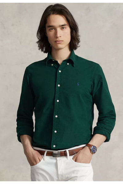 Ralph Lauren Custom Fit Garment-Dyed Oxford Shirt | Green