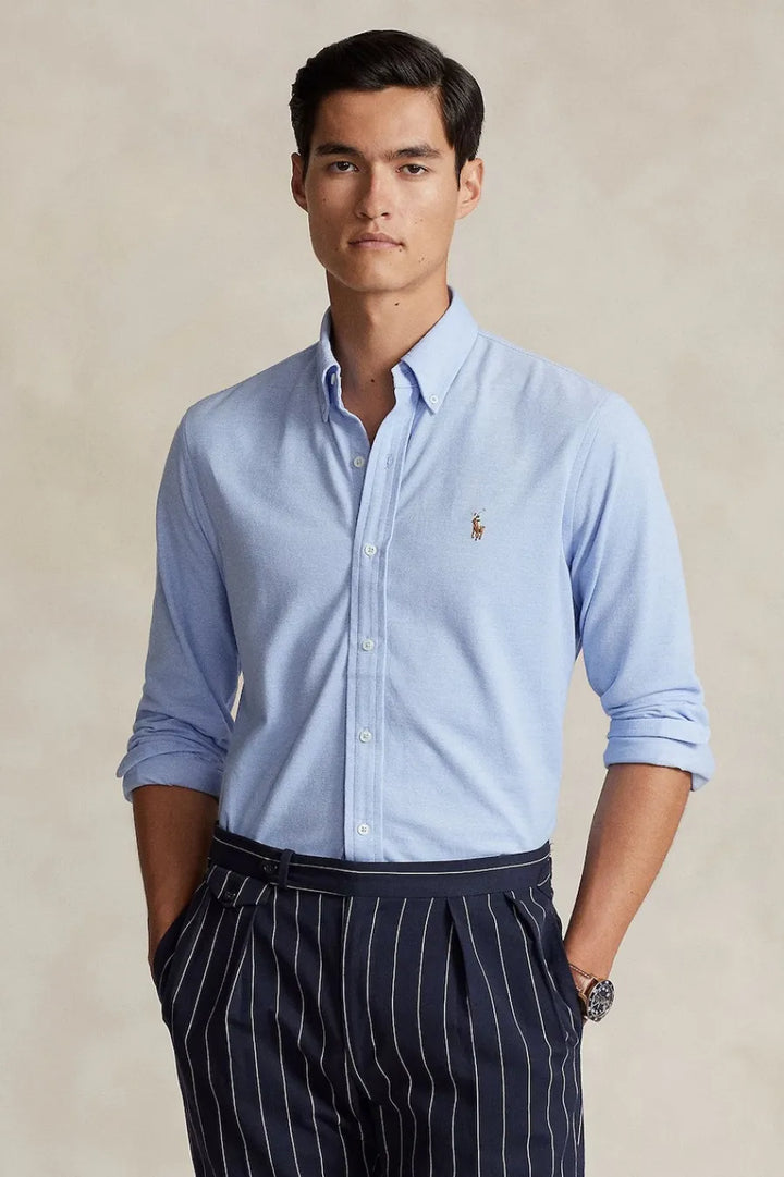 Ralph Lauren Custom Fit Stretch Oxford Shirt | Blue