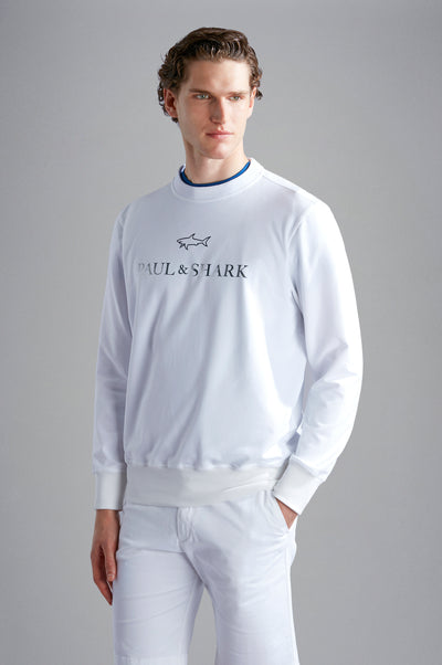 Paul & Shark Stretch Cotton Sweatshirt | White