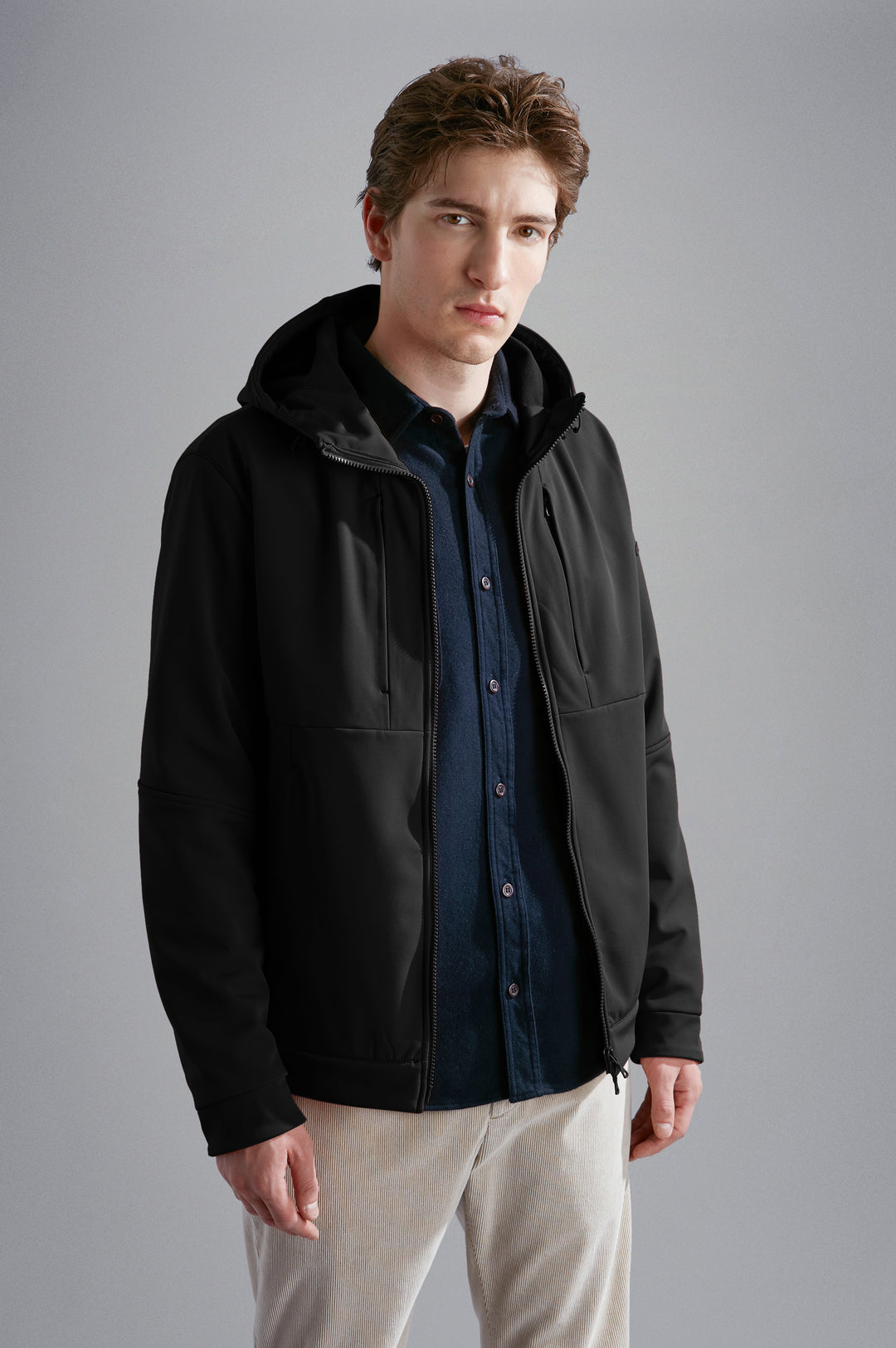 Paul & Shark Re-shark shell Save the Sea Jacket with Moon Badge | Black
